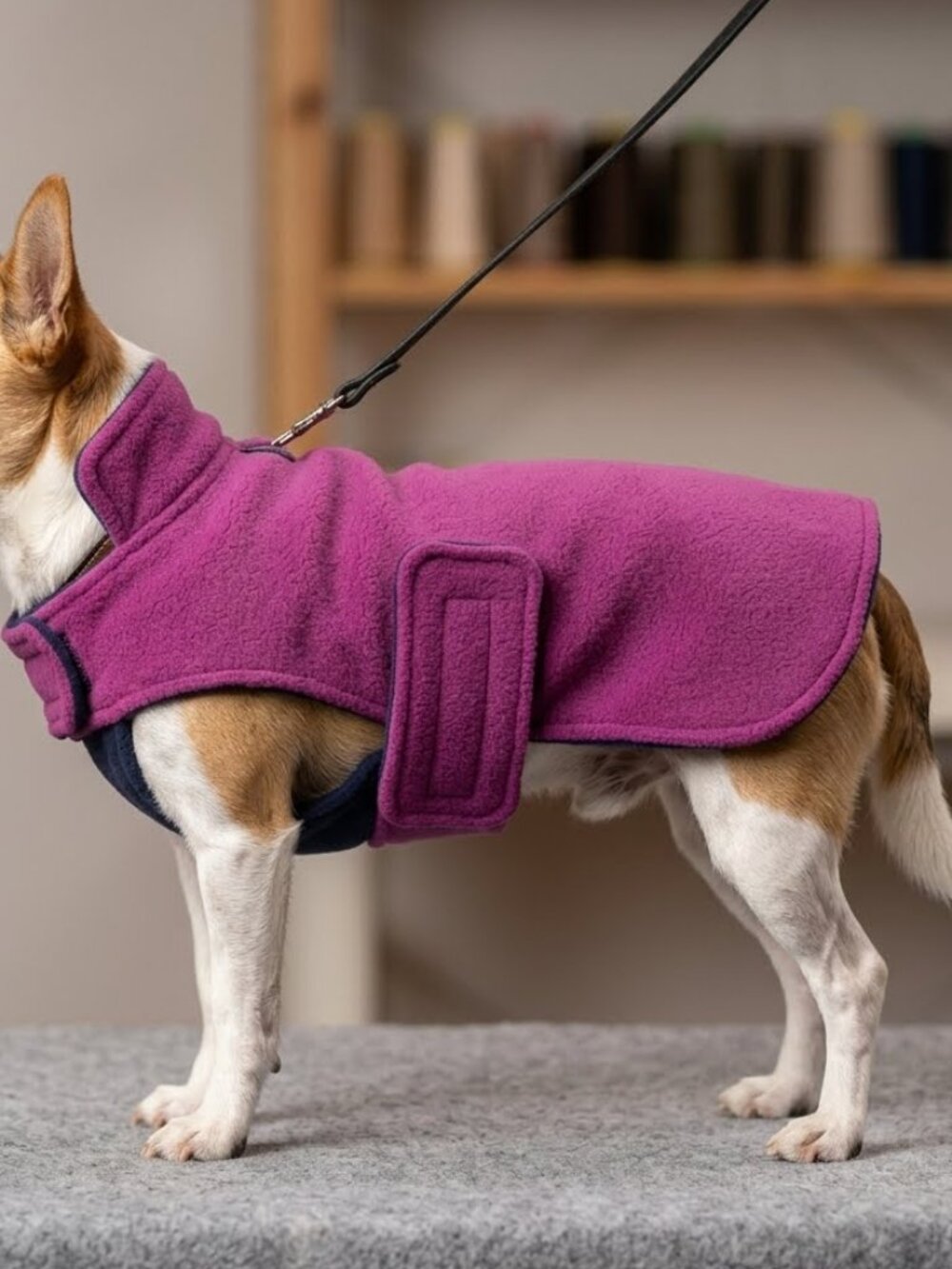 Small Dog Fleece Purple Coat Warm Winter Jacket